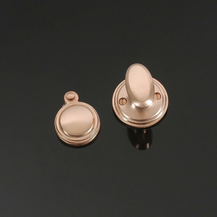 Picture of a Neoclassical Louis XVI Covered Escutcheon finished in Rose Gold colour.