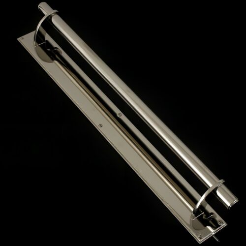 Picture of a Contemporary Compton Twin Crank Pull Handle on Rose finished in White Bronze colour.