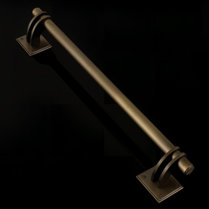 Compton Twin Crank Pull Handle on Rose
