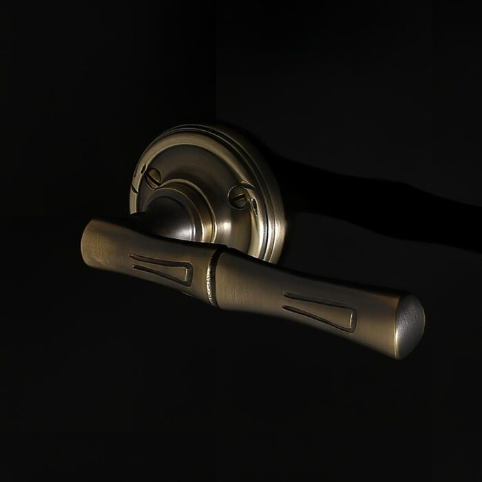 Bamboo Door Handle on Rose